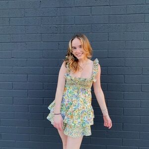 For Love and Lemons Floral Mini Dress